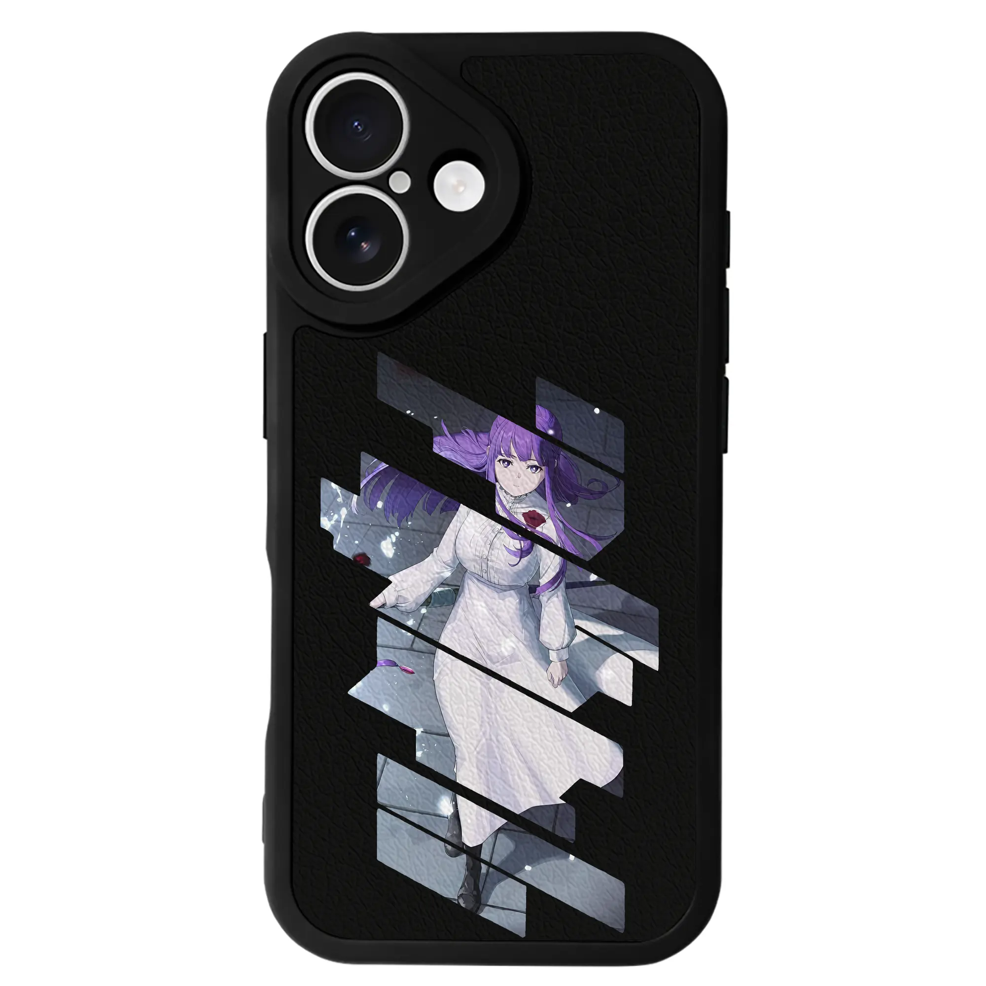 葬送のフリーレン（Frieren） グッズ,フェルン（Fern） - IPhone 16シリーズ対応 ・ シリコンスマホケース ・ レザー調 ・ 高精度フィット ・ 耐衝撃 ・ ワイヤレス充電対応 ・ 精密カット